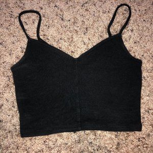 Black tank crop top